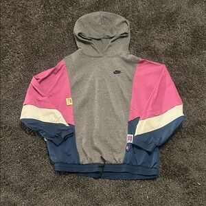 Nike Tri-Tone Hoodie - Gray, Pink, Navy